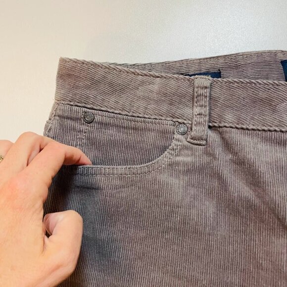 NWT Talbots Pant Trouser Corduroy Heritage Straight Leg Taupe Brown Petite Class - Picture 5 of 14